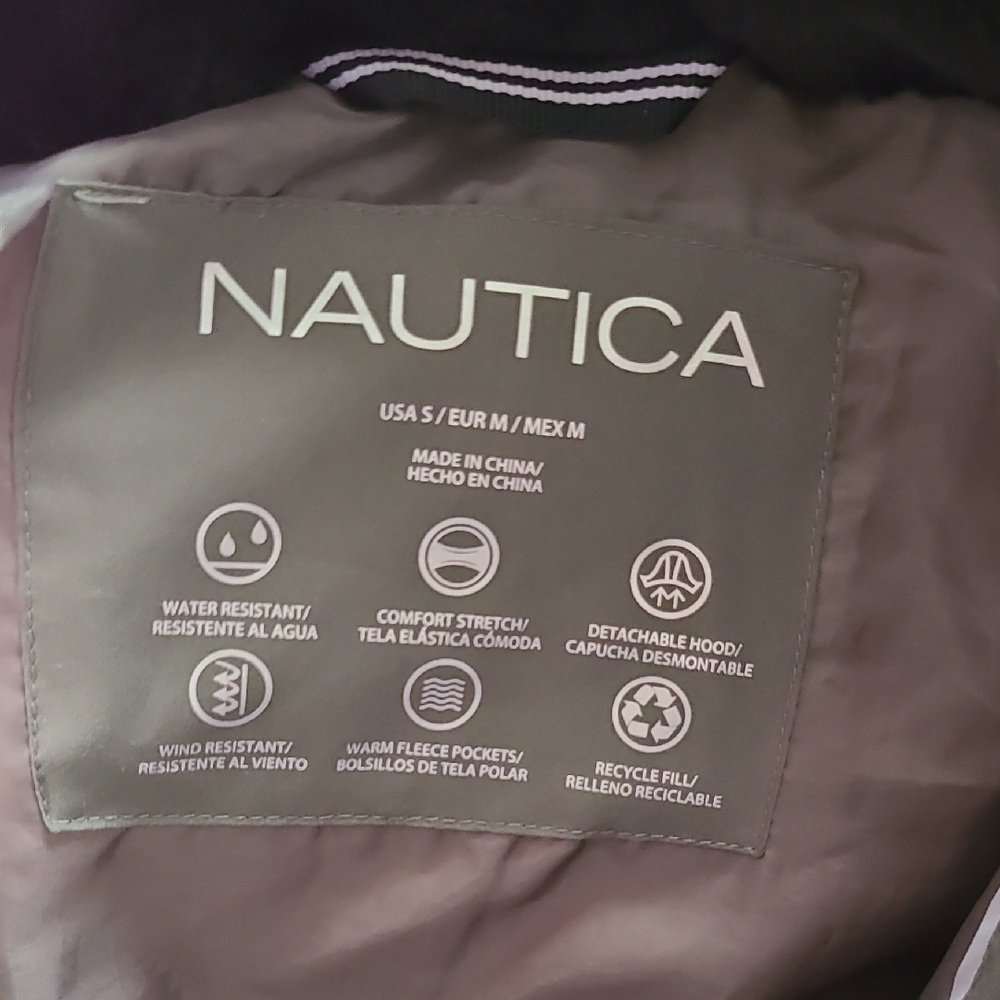 Nautica Women's Olive Puffer Coat - Picture 4 of 5